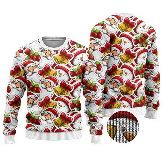 Santa Claus - Snowman Pattern Ugly Sweaters