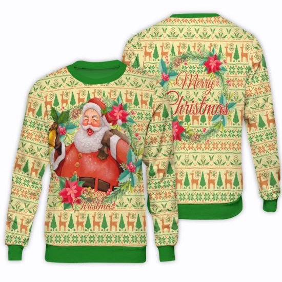 Santa Claus Unisex All Over Print Cotton Sweatshirt