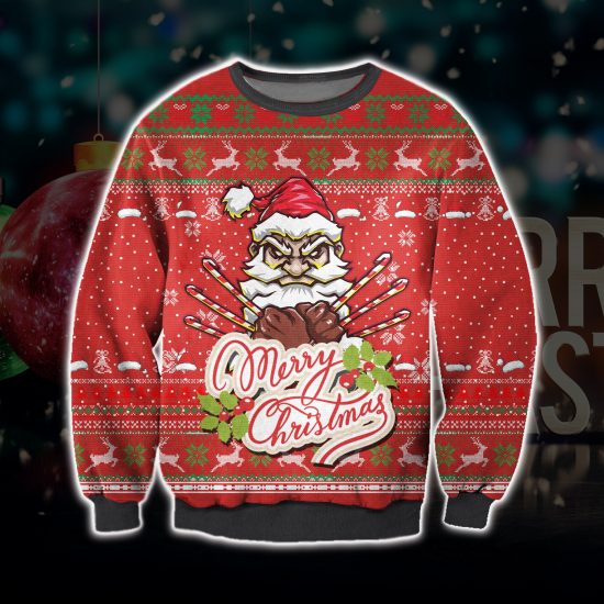 Santa Claws 3D All Over Printed Ugly Christmas Sweatshirt