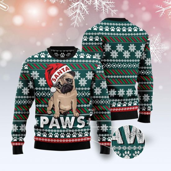 Santa Pug Ugly Christmas Sweatshirt