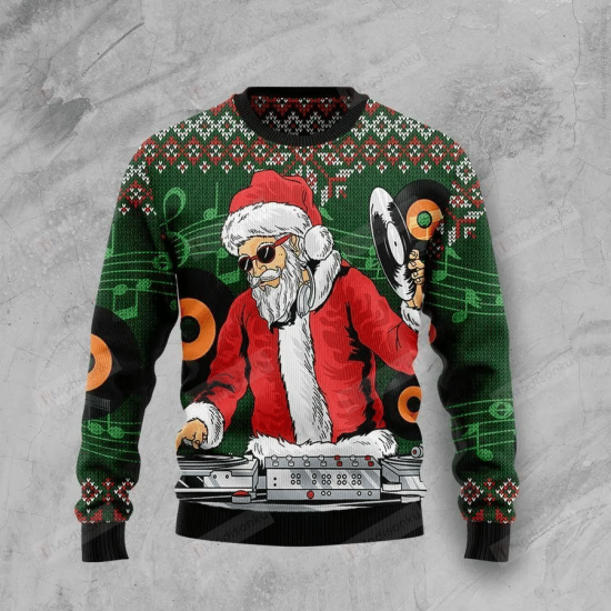 Satan Claus Dj Ugly Christmas Sweater