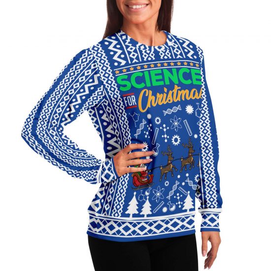 Science For Christmas Ugly Christmas Sweatshirt Colins Store 4