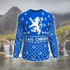 Scotland Christmas Lion Thistle Blue Unisex 3D Sweatshirt All Over Print