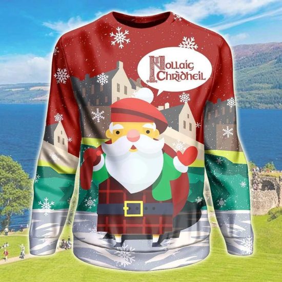 Scotland Christmas Nollaig Chridheil Unisex 3D Sweatshirt All Over Print