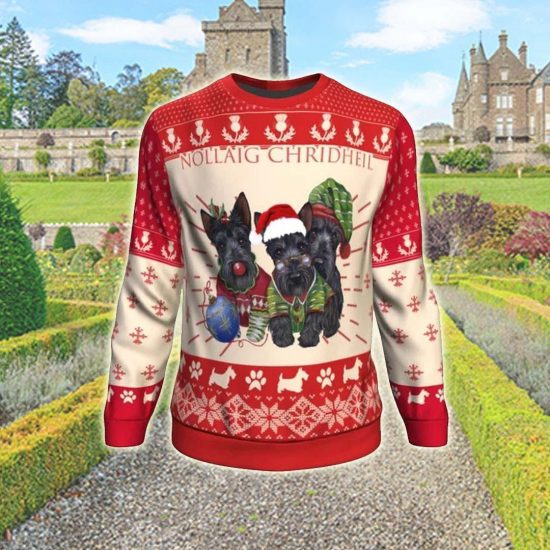 Scottish Terrier Christmas Unisex 3D Sweatshirt All Over Print