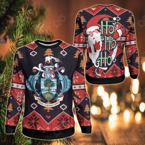 Seychelles Christmas Santa Claus Ho Ho Ho Unisex 3D Sweatshirt All Over Print