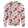 Shikoku Xmas Decor Ugly Christmas Sweatshirt Animal Dog Cat Sweater Unisex