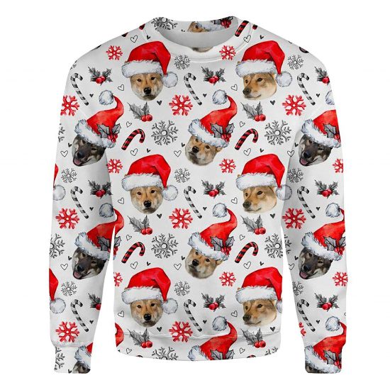 Shikoku Xmas Decor Ugly Christmas Sweatshirt Animal Dog Cat Sweater Unisex