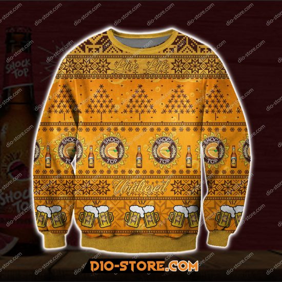 Shock Top Beer Knitting Pattern 3D Print Ugly Sweatshirt