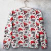 Skull Christmas Pattern Unisex All Over Print Cotton Sweatshirt