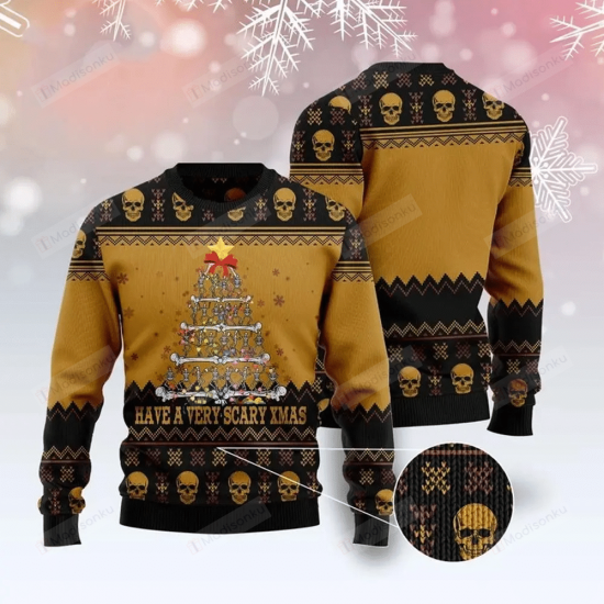 Skull Very Scary Ugly Christmas Sweater