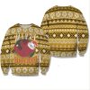 Sloth Christmas Unisex All Over Print Cotton Sweatshirt