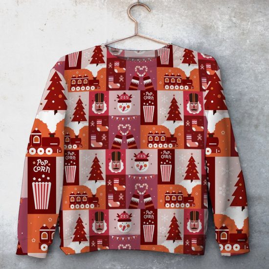 Snow Time Unisex All Over Print Cotton Sweatshirt