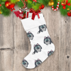 Snow White Wolf In Cartoon Style Christmas Stocking