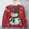 Snowman Christmas Snowflake Unisex All Over Print Cotton Sweatshirt