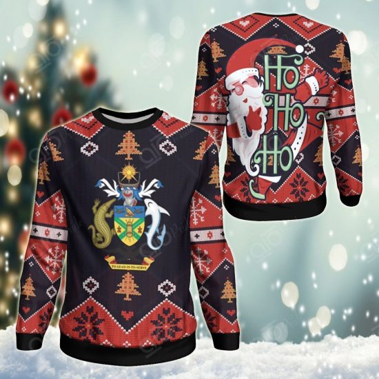 Solomon Islands Christmas Santa Claus Ho Ho Ho Unisex 3D Sweatshirt All Over Print