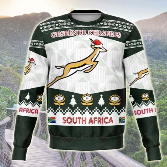 South Africa Springboks Christmas Unisex 3D Sweatshirt All Over Print