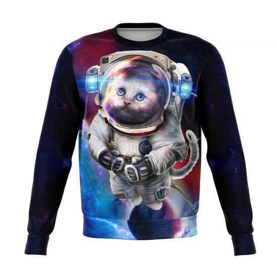 Space Cat Galaxy Universe Sweatshirt / Jumper Unisex 3D Ugly Christmas Sweater All Over Print