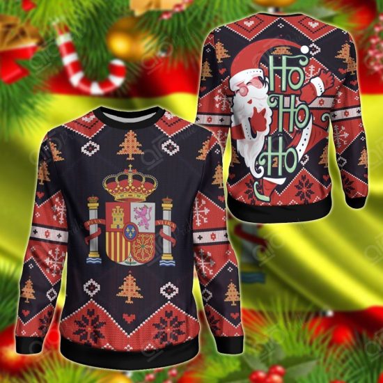 Spain Christmas Santa Claus Ho Ho Ho Unisex 3D Sweatshirt All Over Print