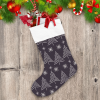 Special Winter Holiday Pattern With Star Fir Forest Snowflakes Christmas Stocking