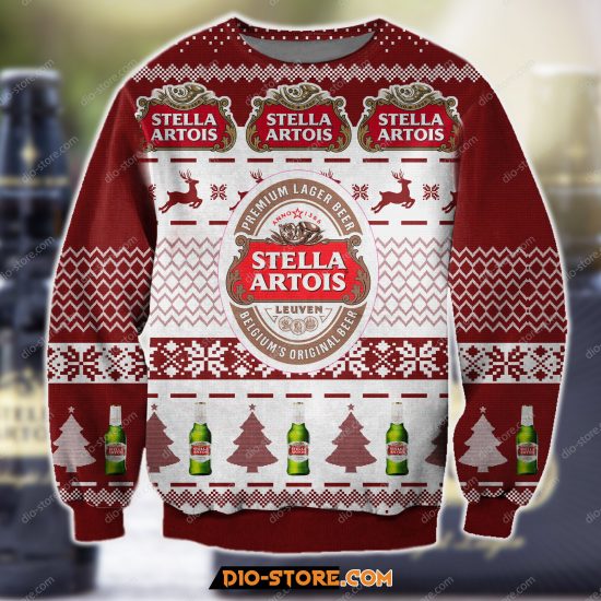 Stella Artois Beer 3D All Over Print Ugly Christmas Sweatshirt 1