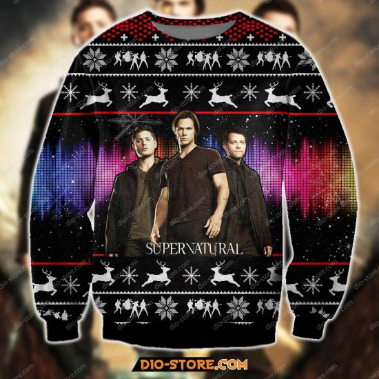 Supernatural 3D All Over Printed Ugly Christmas Sweatshirt