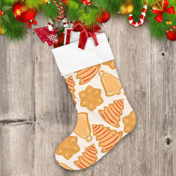 Tasty Xmas Foods With Different Cookies Pattern Christmas Stocking