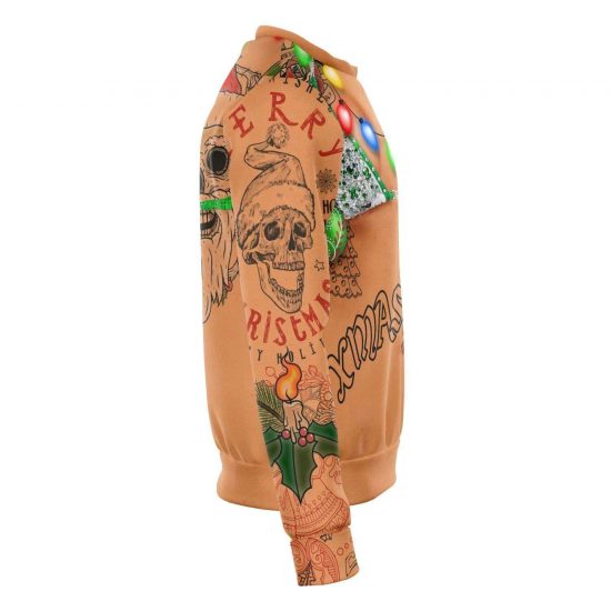 Tattooed Bikini Girl 3D Ugly Christmas Holiday Fashion Sweatshirt 3