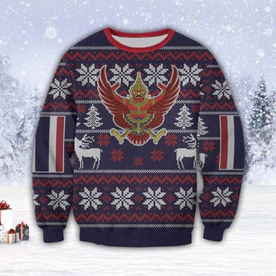 Thailand 3D All Over Print Ugly Christmas Sweatshirt