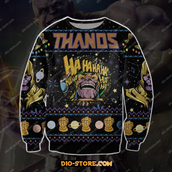 Thanos 3D All Over Printed Ugly Christmas Sweatshirt