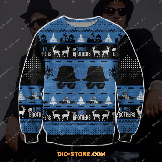 The Blues Brothers 3D Print Ugly Christmas Sweatshirt