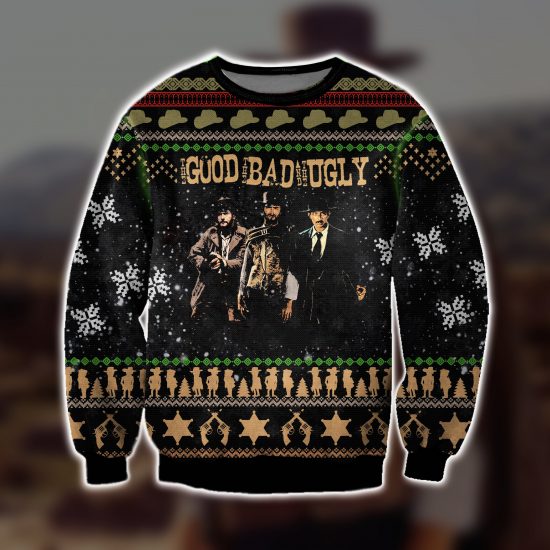 The Good The Bad And The Ugly 3D All Over Printed Ugly Christmas Sweatshirt