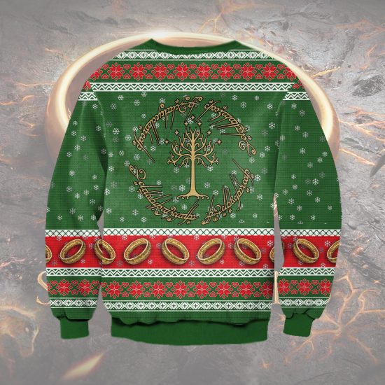 The Lord Of The Rings 3D All Over Printed Ugly Christmas Sweatshirt 02 1