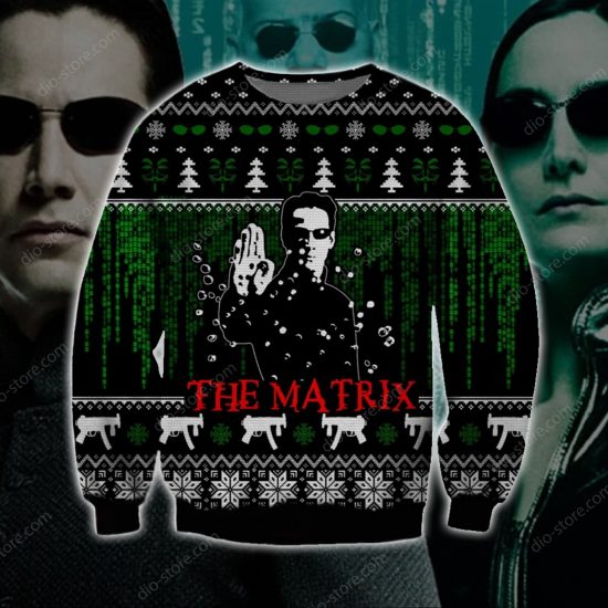 The Matrix 3D All Over Printed Ugly Christmas Sweatshirt