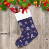 Theme Christmas Happiness Skiers Penguins And Ice Tree Christmas Stocking