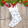 Theme Festival A Polar Bear Draws A Snow Angel On The Snow Christmas Stocking