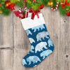Theme Festival Christmas Snowflakes And Polar Bear Christmas Stocking