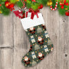 Theme Festival Happy Polar Bear And Santa Claus Christmas Stocking