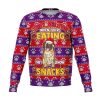 They See You When You'Re Eating Funny Pug 3D Ugly Christmas Fashion Sweatshirt