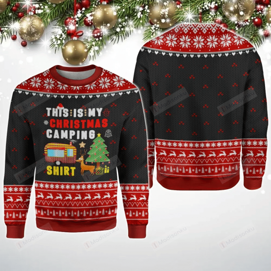 This Is My Camping Ugly Christmas Sweater