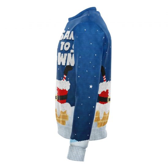 This Santa Loves To Go Down Ugly Christmas Sweatshirt Colins Store 2