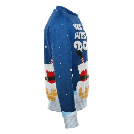 This Santa Loves To Go Down Ugly Christmas Sweatshirt Colins Store 3