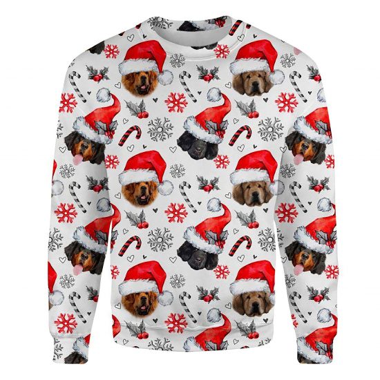 Tibetan Mastiff Xmas Decor Ugly Christmas Sweatshirt Animal Dog Cat Sweater Unisex