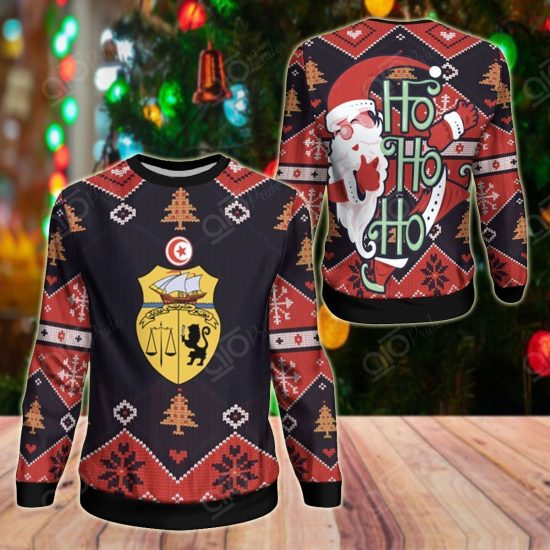Tunisia Christmas Santa Claus Ho Ho Ho Unisex 3D Sweatshirt All Over Print