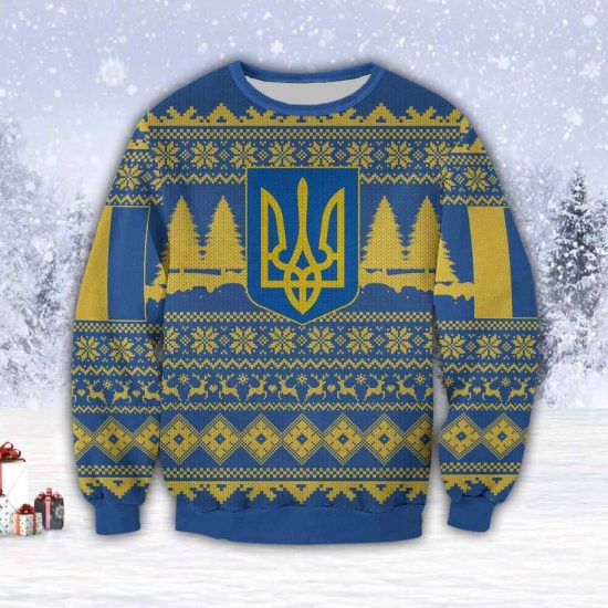 Ukraina 3D All Over Print Ugly Christmas Sweatshirt