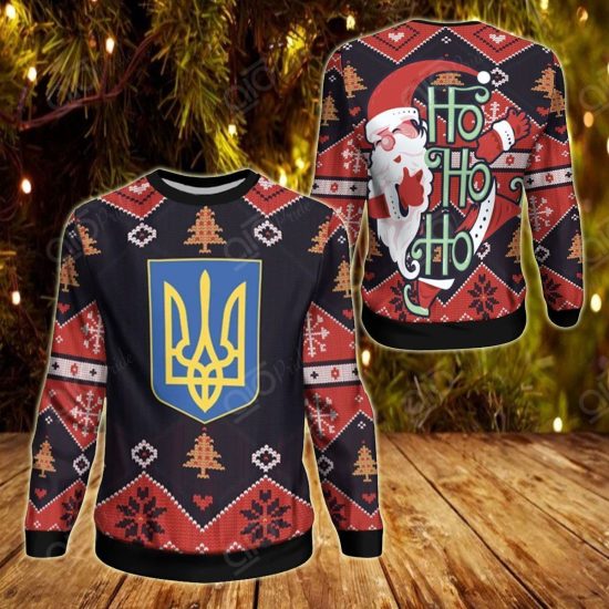 Ukraine Christmas Santa Claus Ho Ho Ho Unisex 3D Sweatshirt All Over Print