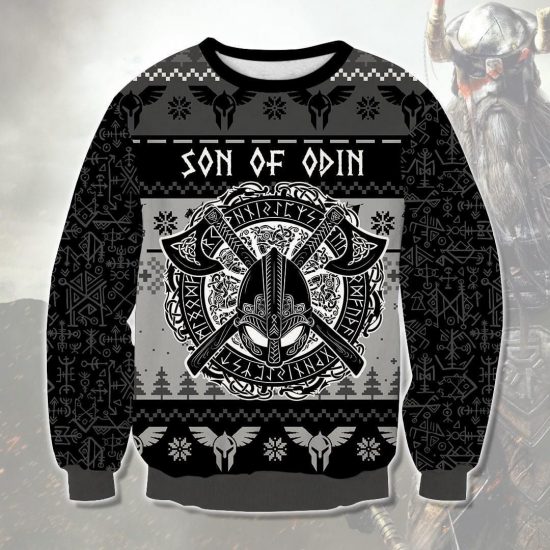 Viking Son Of Odin Christmas Unisex 3D Sweatshirt All Over Print