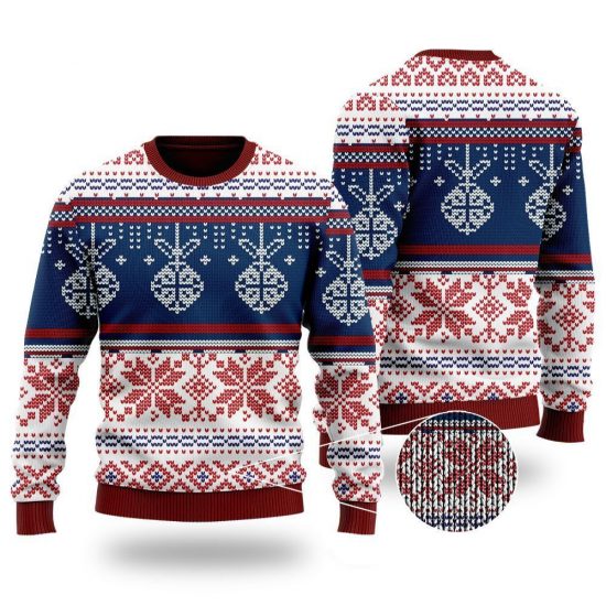 Vintage Snowflake Christmas Pattern Ugly Sweaters