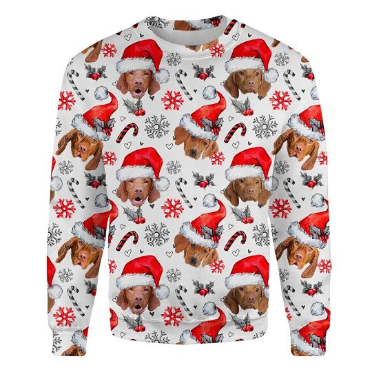 Vizsla Xmas Decor Ugly Christmas Sweatshirt Animal Dog Cat Sweater Unisex