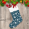 Volumetric Snowflakes And Christmas Trees Rough Mountain Christmas Stocking